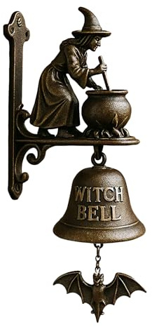 Glocke für den Außenbereich, Bauernhaus-Türglocke, rustikale Veranda-Glocke, Gusseisen, Vintage-Wandglocken, dekorative Eingangsglocken, antiker Stil, Gartenspiel, Outdoor-Ornament für Hüttenzaun
