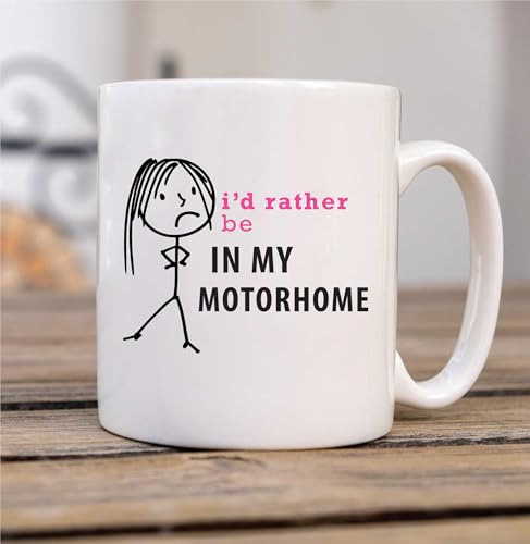 60 Second Makeover Limited Ladies I'd Rather Be in My Motorhome Mug Gift Campervan Essentials Motorhome Mug - Perfect Motorhome Accessories & Gifts for Motorhome Owners