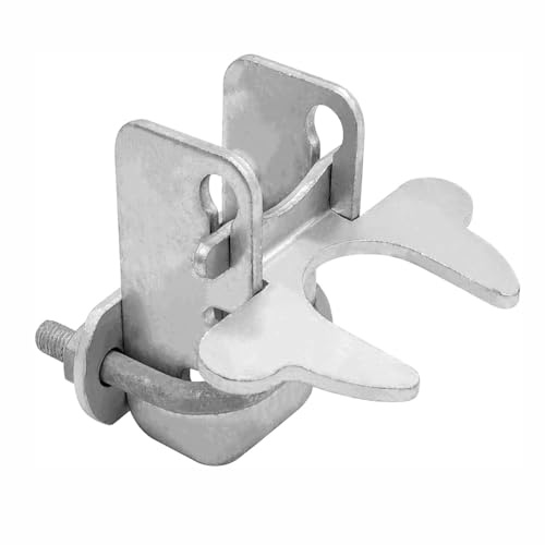 Kennel Gate Latch, 1-3/8 Butterfly Gate Latches Chain Link Fence Gate Latch Lock for Dog Kennels and Kennel Panels (Sliver)