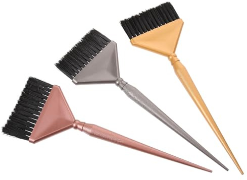 EXQUIMEUBLE 3 Pinceles para Teñir el Cabello Cerdas Suaves, Kit de Reflejos para Cabello Oscuro, Accesorios de Barbería para Uso Doméstico y Profesional, Herramientas para Teñido