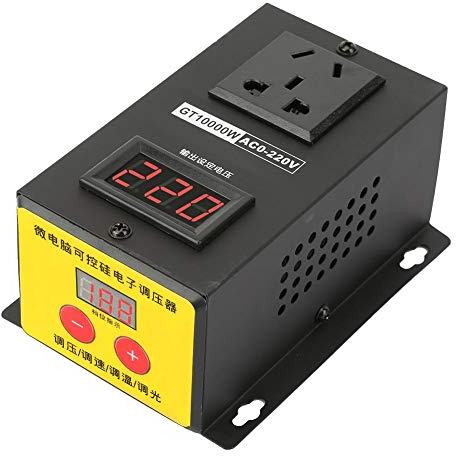 Regulador de Voltaje SCR, Walfront AC 220 V 10000 W de Alta Precisión, Regulador de Voltaje Electrónico de Tiristor, Control de Atenuación de Temperatura y Velocidad