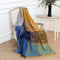 Jbsceen Grand Plaid et Couvre-lit en Coton, Jeté de canapé Dessus de lit en Coton Naturel, Coton Couverture canapé Simple (Bleu Marin, 150 * 190cm)
