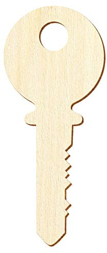 Holz Schlüssel V1 - Deko Basteln 5-50cm, Größe:28cm, Pack mit:1 Stück