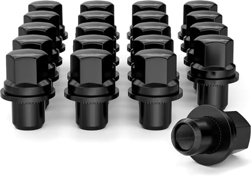 EOTH Radmuttern mit geschlossenem Ende, 4,6 cm, Schwarz, 14 x 1,5 cm, 2,2 cm Sechskant-Radmuttern für Land Rover LR3, LR4, Range Rover und Sport, 20 Stück