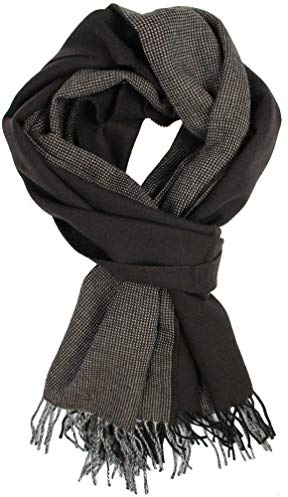 Rotfuchs Herrenschal Wollschal Webschal Streifen Two-Tone-Look braun modisch 100% Wolle (Merino)