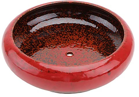 Cabilock Pot de Fleurs en céramique pour bonsaï hydroponique - Bol de Fleurs Rond - Bol de Jardin pour nénuphar lysimachia - Décoration de Table