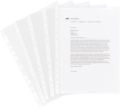 Limit Prospekthüllen A4, matt und genarbt, oben offen, 300 Stück