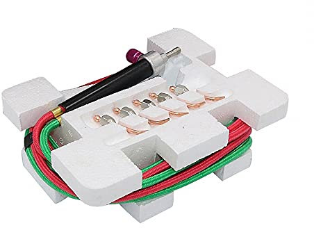 Mini-Gasbrenner, Mini-Sauerstoffbrenner-Set, Mikro-Sauerstoff-Acetylen-/Butangas-Schweißbrenner mit 5 Spitzen für die Schmuckreparatur