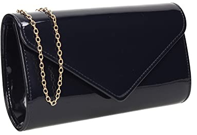 SwankySwans Alisa Patent Party Prom Evening Clutch Bag