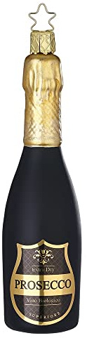 Inge-glas - Christbaumschmuck, Weihnachtsbaumschmuck - Salute! - Glas - Farbe: schwarz, Gold - Höhe 14,5 vm, 10182S022