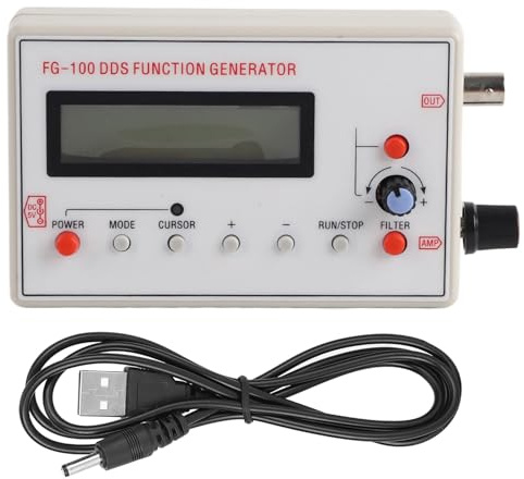Signal Generator DC3.5-10V Funktionsgenerator FG-100 DDS Function Generator USB Wellenformfunktions Frequenzgenerator 1 Hz‑500 K Funktionsgenerator Signalgenerator DDSHz Sinusgenerator