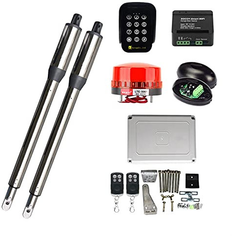 PAKLIF Kit apriporta automatico 300 kg apriporta automatico con telecomando WIFI tastiera wireless operatore porta battente elettrico controllo accessi motore vialetto motore (colore : Kit 10)