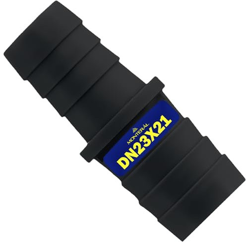 Adattatore per il Collegamento e la Prolunga del Tubo di Scarico DN 23 e DN 21 per Lavatrice e Lavastoviglie Garanzia di 10 Anni - MONTERAL