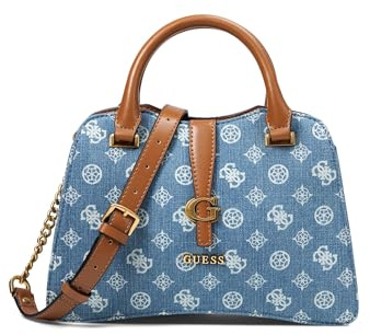 GUESS Kuba Small Satchel, Denim-Logo, Einheitsgröße