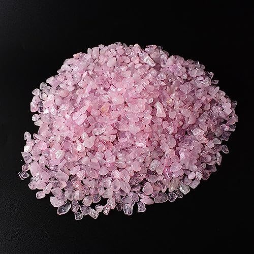 AUOQKQUT Cristal Naturel Rose Quartz Agate irrégulière Pierre Gravier spécimen adapté à l'aquarium décor à la Maison Artisanat décoration d'intérieur(Color:Rose Quartz,Size:100g)