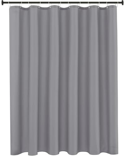 Duschvorhang 120x180 Textil Badvorhang, Duschvorhang aus Stoff, Badvorhang Anti-schimmel und Waschbar, Textile Vorhänge in Badezimmer für Badewanne und Dusche, mit Duschvorhangringe