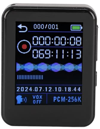 Diktiergerät, MP3-Player, Sprachaufzeichnungsgerät, Aktiviertes Aufnahmegerät, Aktivierte Rauschunterdrückung, Automatisches Speichern mit Zeitgesteuerter Abschaltung in HD (16GB)