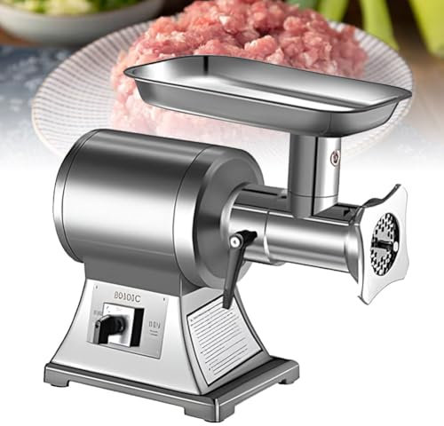 Commercial Electric Meat Grinder, Automatic Meat Mincer Machine Food Grinding Mincing Chopper, Home Kitchen Stuffing Meat Blender, with Grinding Plates, for Food Vegetables Processors
