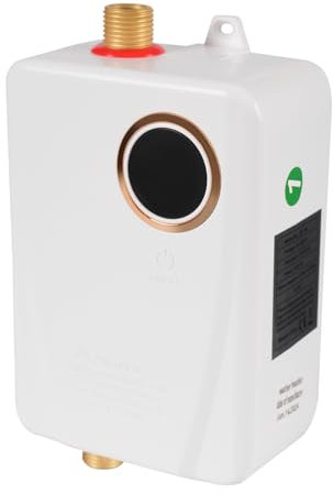 TONFEION Durchlauferhitzer, 5L Warmwasserspeicher, Sichere Heizung Elektrische Durchlauferhitzer, Mini Warmwasserboiler mit Intelligente Steuerung & LED-Anzeige für Dusche/Badezimmer/Küche (Weiß)