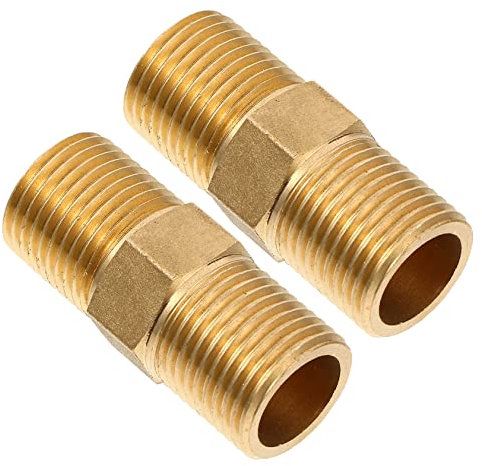 Happyyami Wasserrohr-Adapter-Set 4-teilig 1/2 Zoll Armaturen Sechskant-messingverbinder Npt-Gewinde Für Sanitär