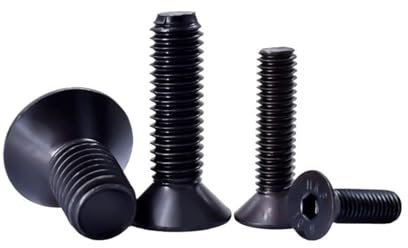 DXZXDJIU 100 Stück Schwarze Senkkopfschrauben mit Innensechskant aus Kohlenstoffstahl der Güteklasse 10.9 – Inbusschrauben mit flachem Kopf for Hochleistungsanwendungen(4mm,M2 (100pcs))