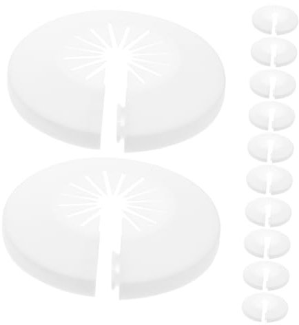 Veemoon 12pcs Pipe Decorative Cover Flange Collar for Radiator and Wall Hose for Concealing Unsightly Water Pipes in Bathroom and Kitchen