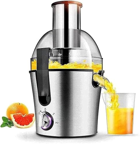 SHRGOMPIT Juicermaskin, juicepress med 3 hastigheter, centrifugaljuicer for frukt och grönsaker, kraftfull juicepress med pluspulsfunktion
