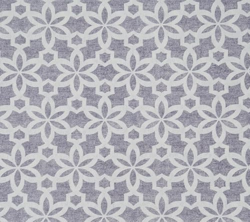 Tela Loneta por Metro – 280 cm de Ancho – Varias medidas (0,5m/1m/3m) y diseños – Ideal para Tapicería, Cojines, Manualidades y Decoración (Stella gris, 100cm x 280cm)