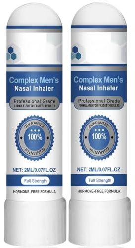Complex Men's Nasal Inhaler Stick,NAS/al Inhaler,Inhalation for The Nose,NASA/l Inhal/er,Pros/Tate Wellness Nasal Inhaler,Natural Nasal in/Haler Stick for Protate Wellness(2PCS)