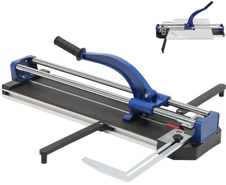 24 Inch Manual Tile Cutter, Hand Tile Cutting Tool, Dual-Track Guide Rail, Adjustable Measurement Ruler, Infrared Positioning, Ideal for DIY and Professional Installation Projects