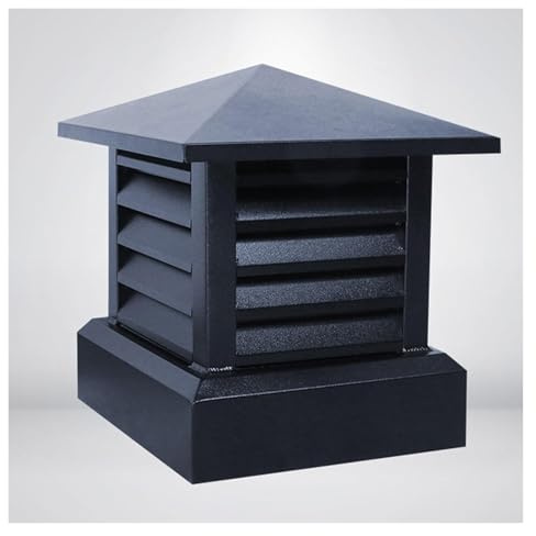 LSSHQ Comignolo Quadrato in Lega di Alluminio, Cappuccio Antipioggia for Camino Forno A Legna da Esterno Fumaiolo Quadrato per Camino Anti Intemperie(25x25cm/9.8x9.8in)