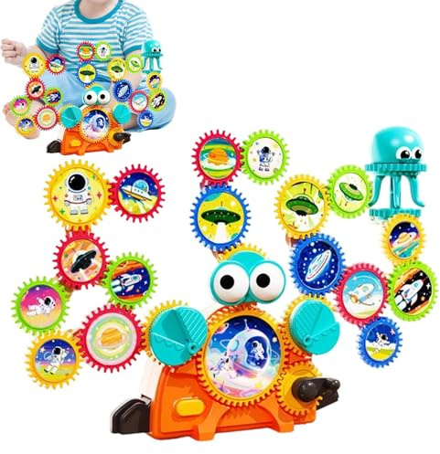Rukjmqi Zahnrad Bauspielzeug | Bildungsorientierte Lernspiele Und Aktivitäten | Mint Konstruktionsspielzeug - Für, Mädchen und Kinder für Party, Zuhause, Kindergarten, Schule, Reise und