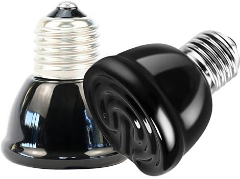 PetFizz 50W Keramik Wärmelampe Terrarium, E27 Reptilien Terrarium Lampe Dunkelstrahler, 2 Stück Terrarium Heizlampe für Tiere, Reptilien, Schildkröte, Eidechse, Huhn, Hund
