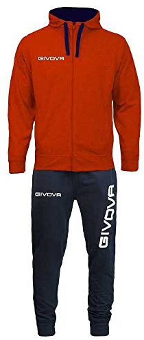 GIVOVA TUTA KING COTONE TERRY (POKER) ROSSO/BLU Tg. L