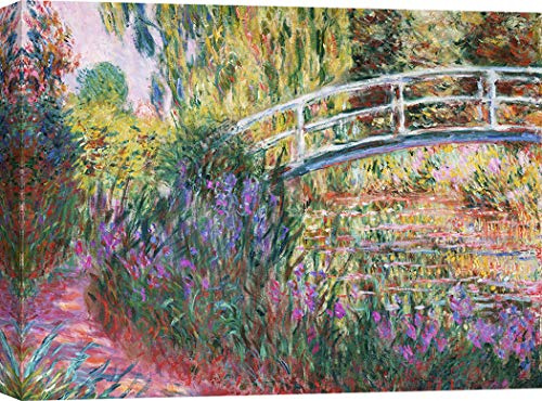 ART PRINT CAFE' – Berühmte Bilder auf Leinwand - Claude Monet, Die japanische Brücke, Teich mit Seerosen - 70x50 cm