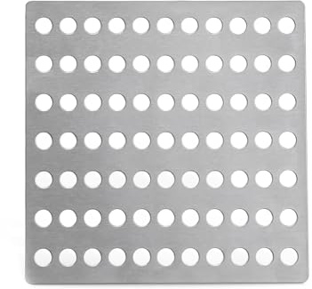Cubierta de Drenaje de Acero 15 x 15 cm - Remolino Inoxidable para Exteriores e Interiores, Malla Duradera