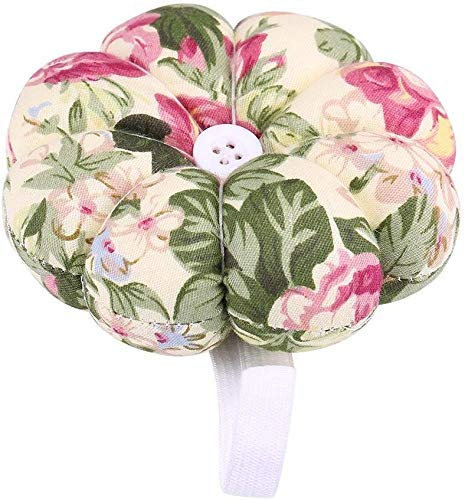 Nadelkissen, Blumendesign, Design, zum Nähen, Set mit Stiften für herausnehmbares Tablett, integriertes Nadelkissen, Handgelenkgürtel, Dekoration [#4]