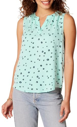 Amazon Essentials Women's Sleeveless V-Neck Woven Shirt