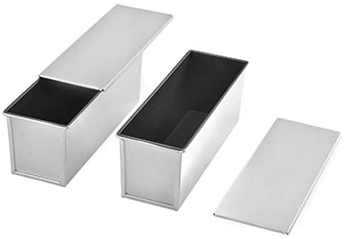 litty089 Molde para Hornear, Molde para Tostadas, 450g / 750g / 1000g Caja De Metal Antiadherente para Tostadas Molde para Hornear Pan con Tapa 750g