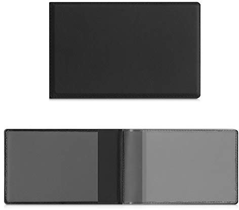 kwmobile 3in1 Kartenetui aus Kunstleder - 10 x 6,5cm - Mini Kreditkarten Wallet - Etui für Karten im Scheckkartenformat - Schwarz