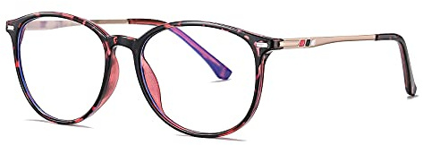 ZUVGEES Mode Runden TR90 Blaulichtfilter Lesebrille für Herren und Damen Lightweight Anti-blaue Computerbrille