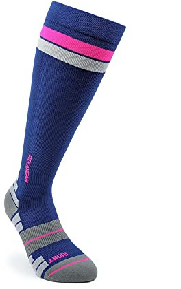 Relaxsan 800 Sportsocken (Blau/Fuchsie, 1S) – abgestufte Kompressionssportsocken Dryarn-Faser maximale Leistung