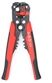 Cortador de pelacables, pelacables de 8 autoajustable, cable automático, cortador de alambre, herramienta de pelado, alicates de cable, rojo negro