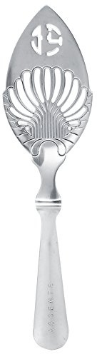 Wormwood Spoon,1x 304 Stainless Steel Drinking Spoons Anti-Rust Absinthe Set Absinthe Spoons Muddler for Cocktails Spoons Filter Bar Cocktail Tea Coffee Stirring Slotted Spoon Bar Accessories (4),