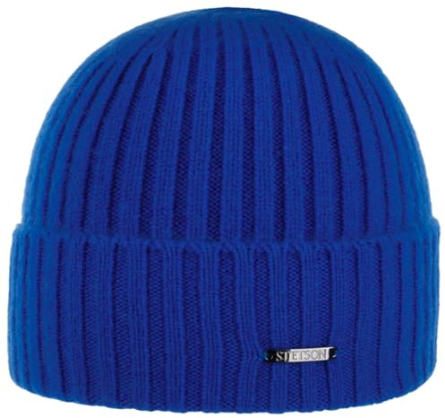 Stetson Varnell Umschlagmütze Beanie Rippstrick Uni einfarbig Made in Germany Damen Herren Herbst Winter