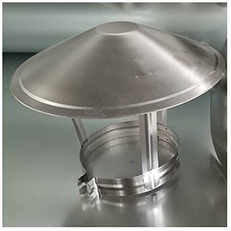 JUCCJUXIN Chapeau De CheminéE Pare-Pluie,Chapeau Conduit De FuméE,Chapeau De CheminéE en Acier Inoxydable, Capot De CheminéE avec Protection, AéRation De Conduit De CheminéE,d20cm/7.87in