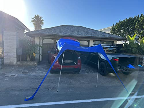 Genießen Sie den Strand, Park oder Campingplatz,3x3 m Baldachin Zelt & Van/SUV/Automarkise für 6–8 Personen – UPF50+, wasserabweisendes NylonLycra-Gewebe 2 für 1 – Zelt & Markise