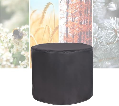 ATYUJKB Rund Gartenmöbel Abdeckung Wasserdicht 100x100cm, 420D Abdeckplane Gartenmöbel Schutzhülle, Gewebe Wasserdicht Abdeckhaube, Abdeckung für Gartenmöbel Schwerlast