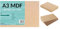 ASENME MDF 5pcs Tablero madera 42x29,7x4mm, hojas de madera, Modelado, Calado, Bricolaje, Manualidades. Rebanada de madera (42cm*29.7cm(A3) 5 unidades)