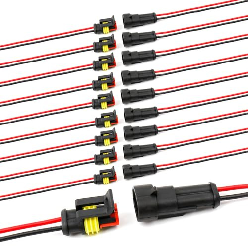 shengbowi 2Pin Way Sealed Waterproof Electrical Wire Connector Auto Male Female Plug Car Wiring Harness Splices with Cable